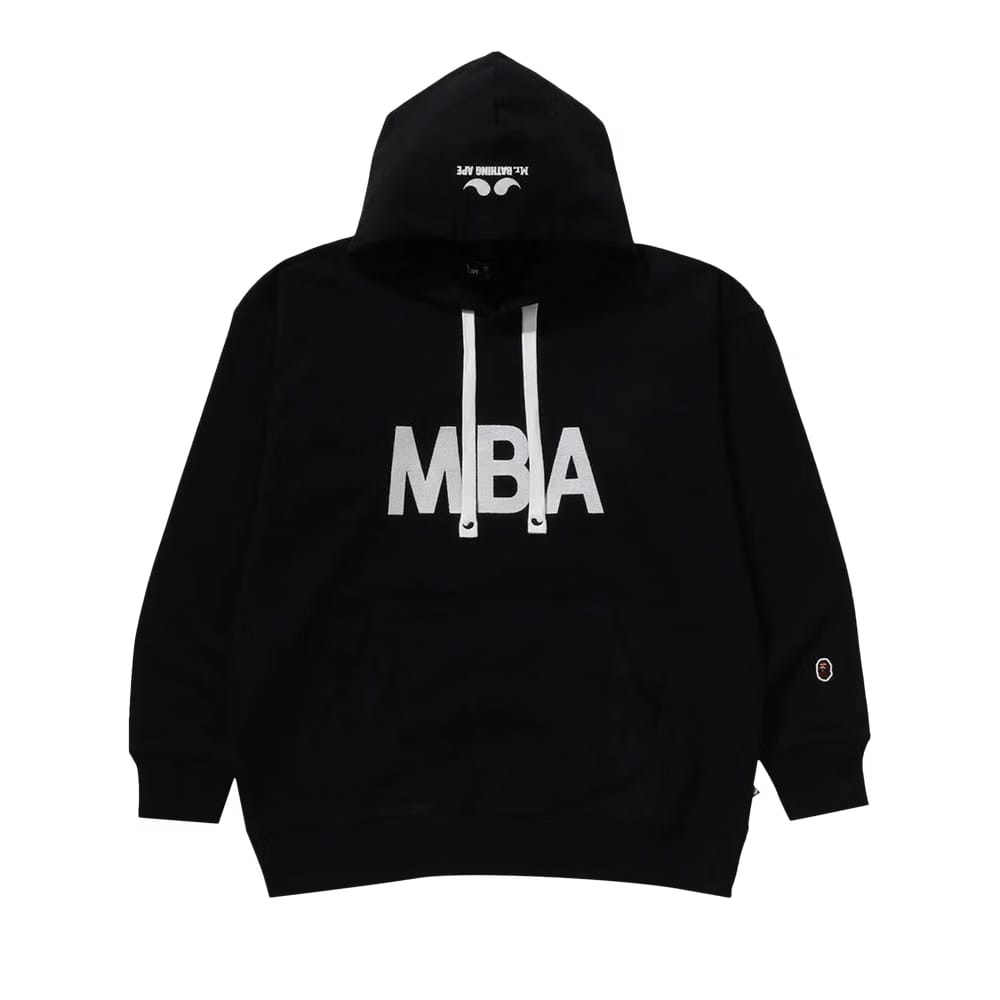 BAPE Logo Pullover Hoodie Black