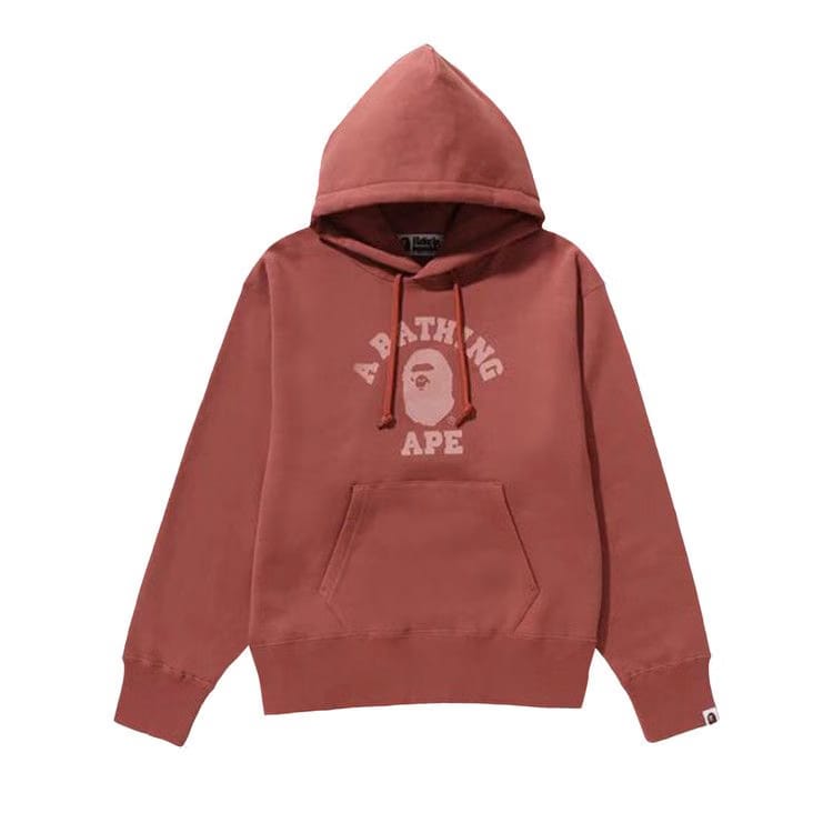 BAPE College Pullover Hoodie Pink