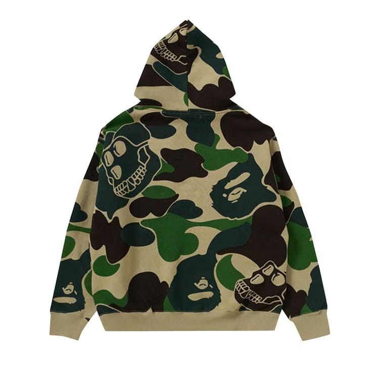 BAPE x BAYC Camo Pullover Hoodie Green