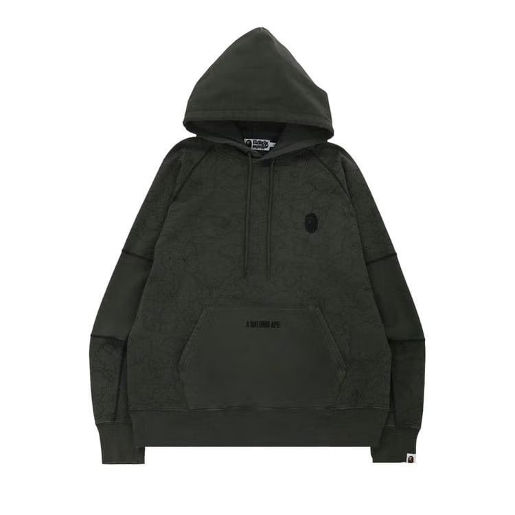 BAPE Line 1st Camo Washed Relaxed Fit Pullover Hoodie Black