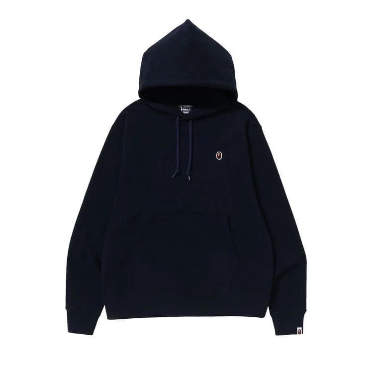 BAPE Ape Head One Point Relaxed Fit Pullover Hoodie Navy