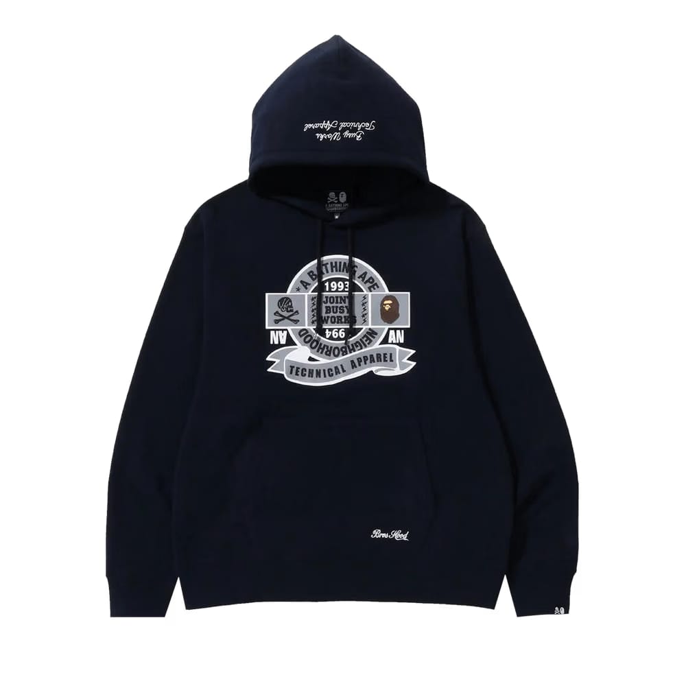 BAPE x Neighborhood Relaxed Fit Pullover Hoodie Navy
