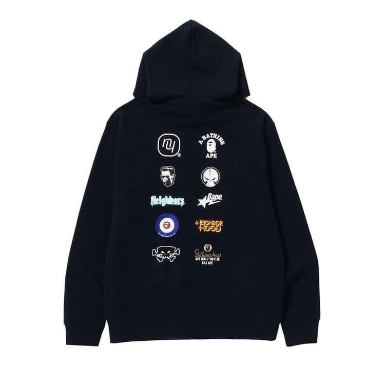 BAPE x Neighborhood Relaxed Fit Pullover Hoodie Navy
