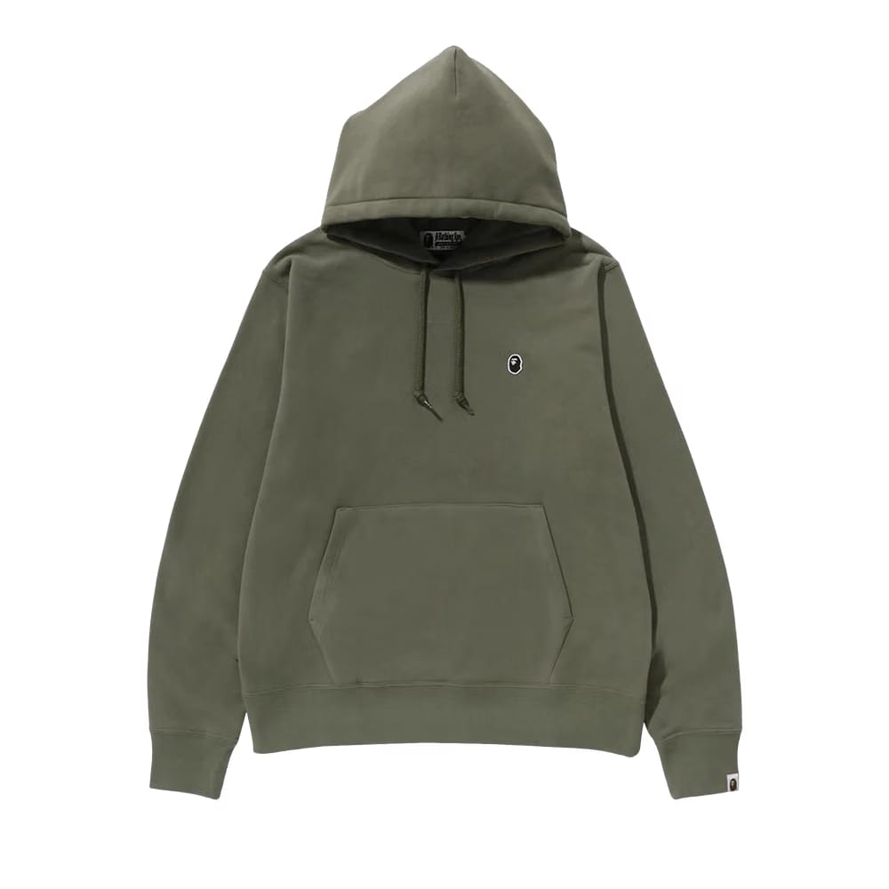 BAPE Ape Head One Point Pullover Hoodie Olive Drab