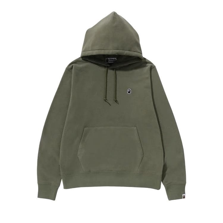 BAPE Ape Head One Point Pullover Hoodie Olive Drab