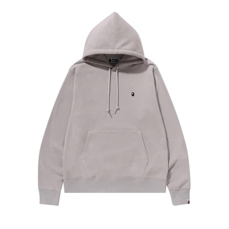 BAPE Ape Head One Point Pullover Hoodie Grey