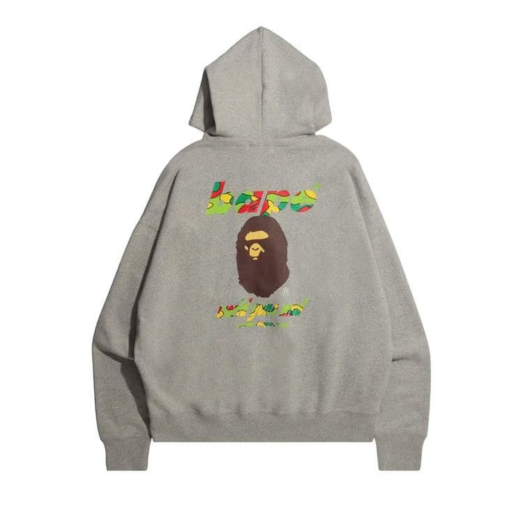 BAPE Sta Camo WGM Ape Head Loose Fit Pullover Hoodie Grey