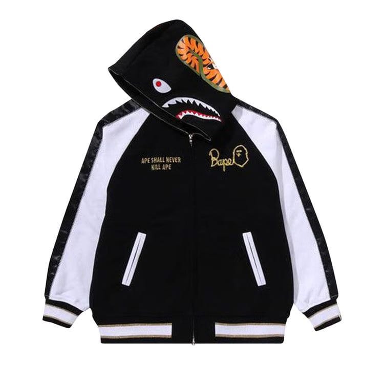 BAPE Souvenir Shark Zip Hoodie Black