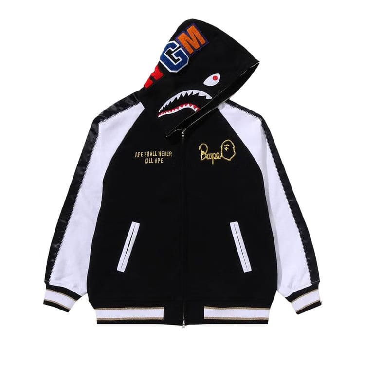 BAPE Souvenir Shark Zip Hoodie Black