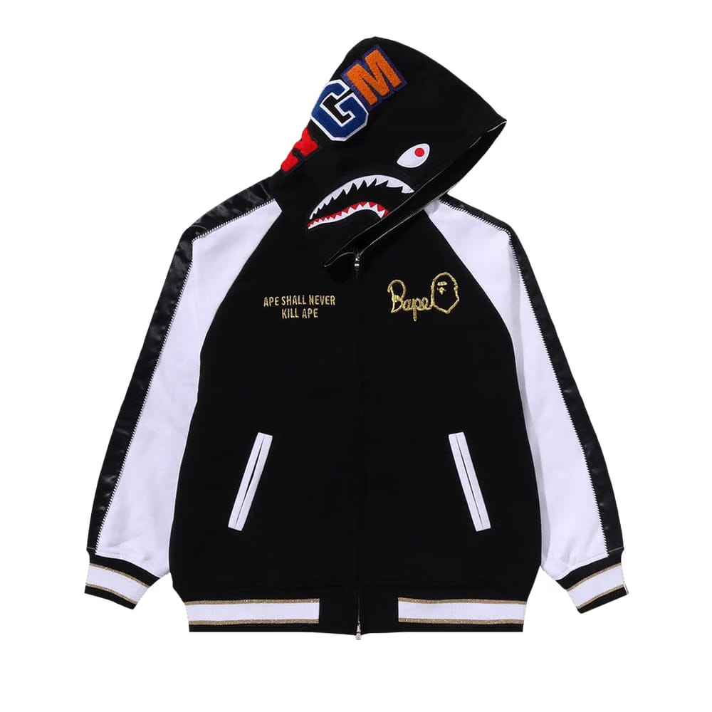 BAPE Souvenir Shark Zip Hoodie Black