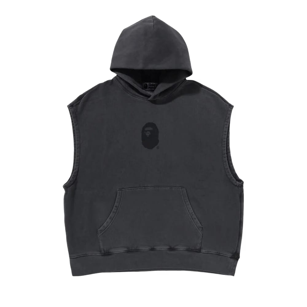BAPE Sleeveless Pullover Hoodie Charcoal