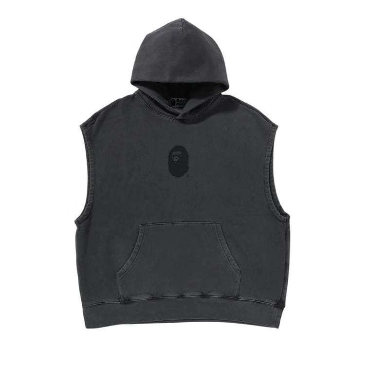 BAPE Sleeveless Pullover Hoodie Charcoal