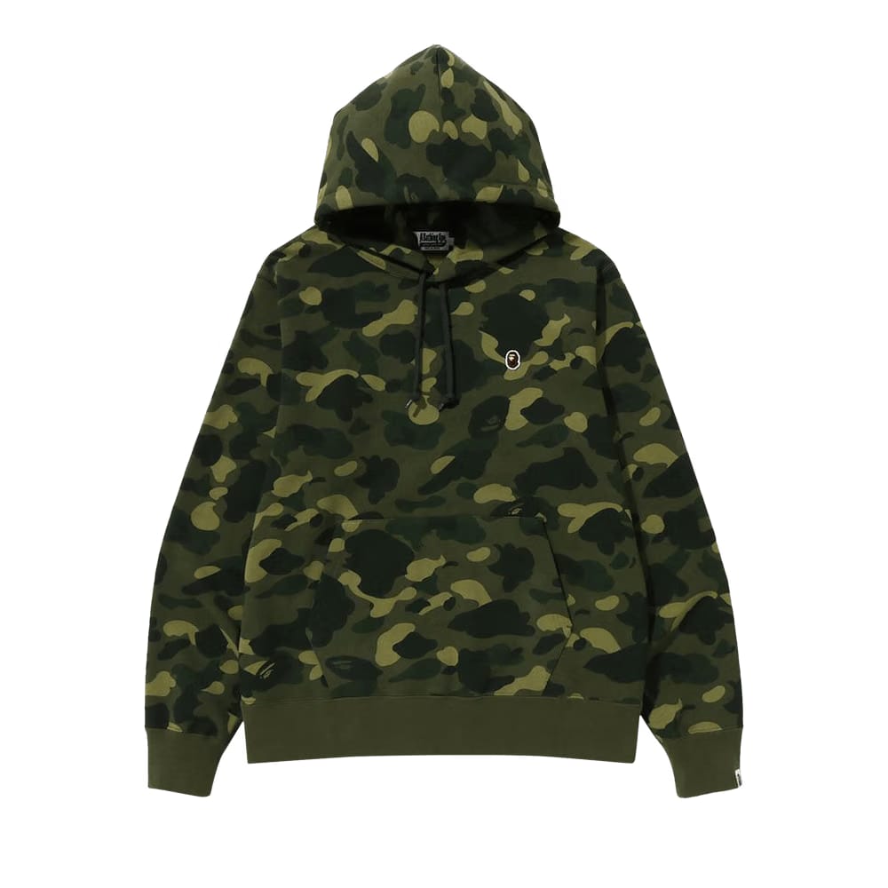 BAPE Color Camo One Point Ape Head Pullover Hoodie Green