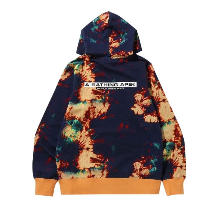 BAPE Tie Dye Pullover Hoodie Navy