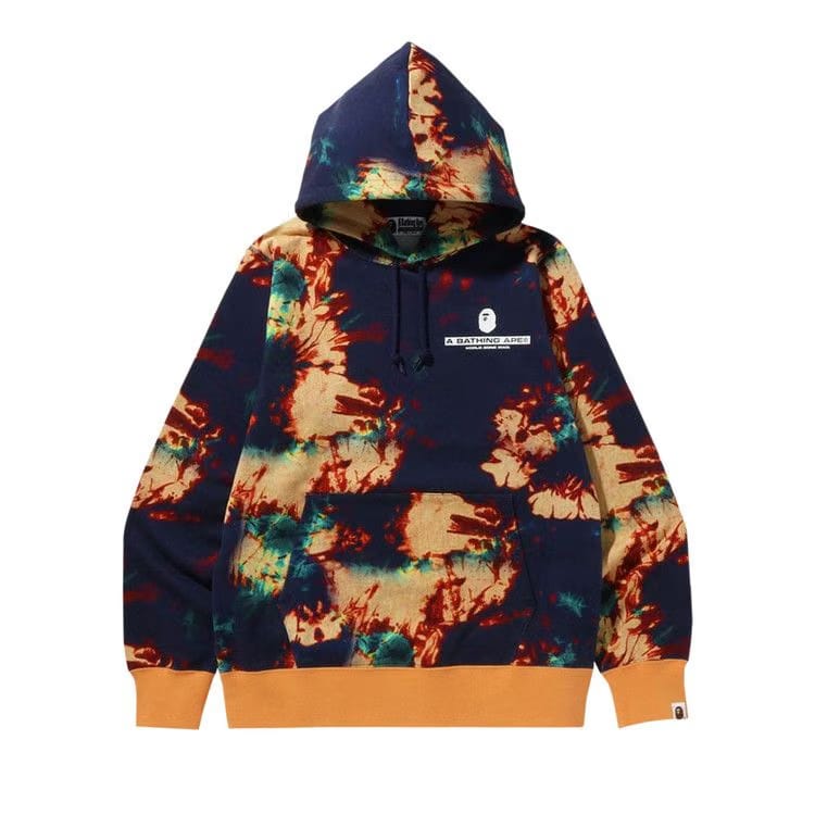 BAPE Tie Dye Pullover Hoodie Navy