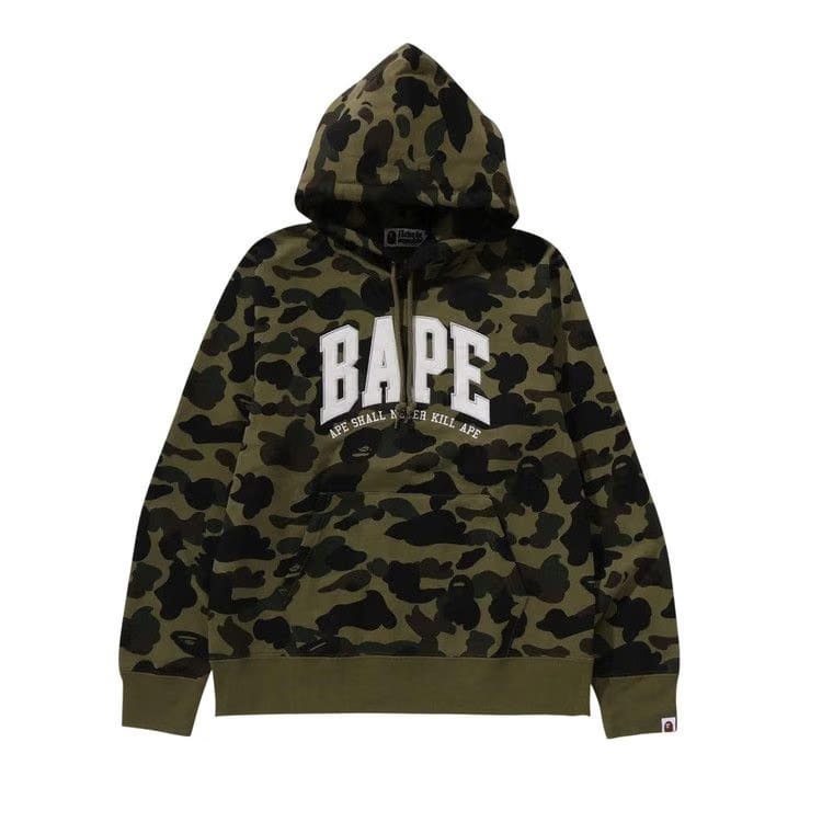 BAPE 1st Camo Pullover Hoodie Green