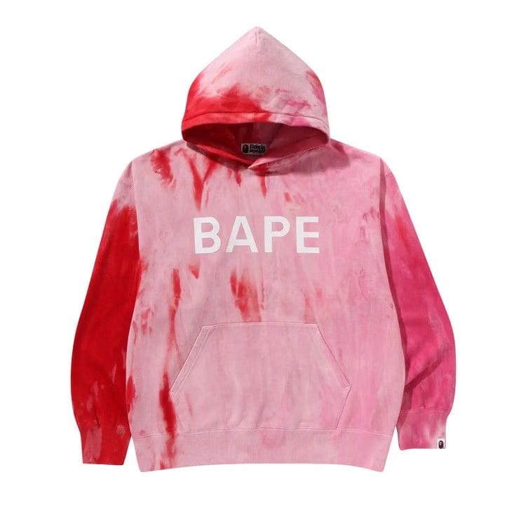 BAPE Ice Dye Relaxed Fit Pullover Hoodie Pink