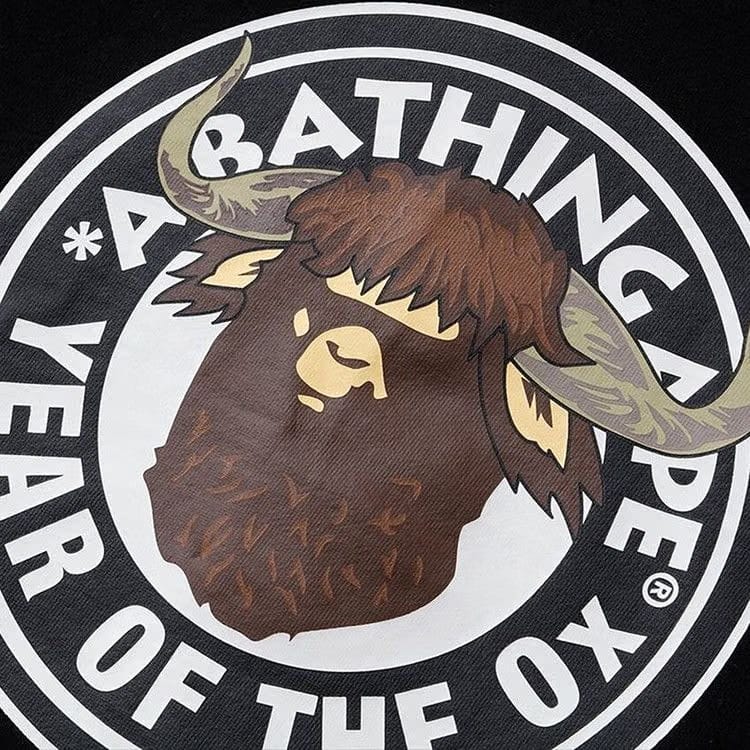 BAPE Year Of The Ox Pullover Hoodie Black