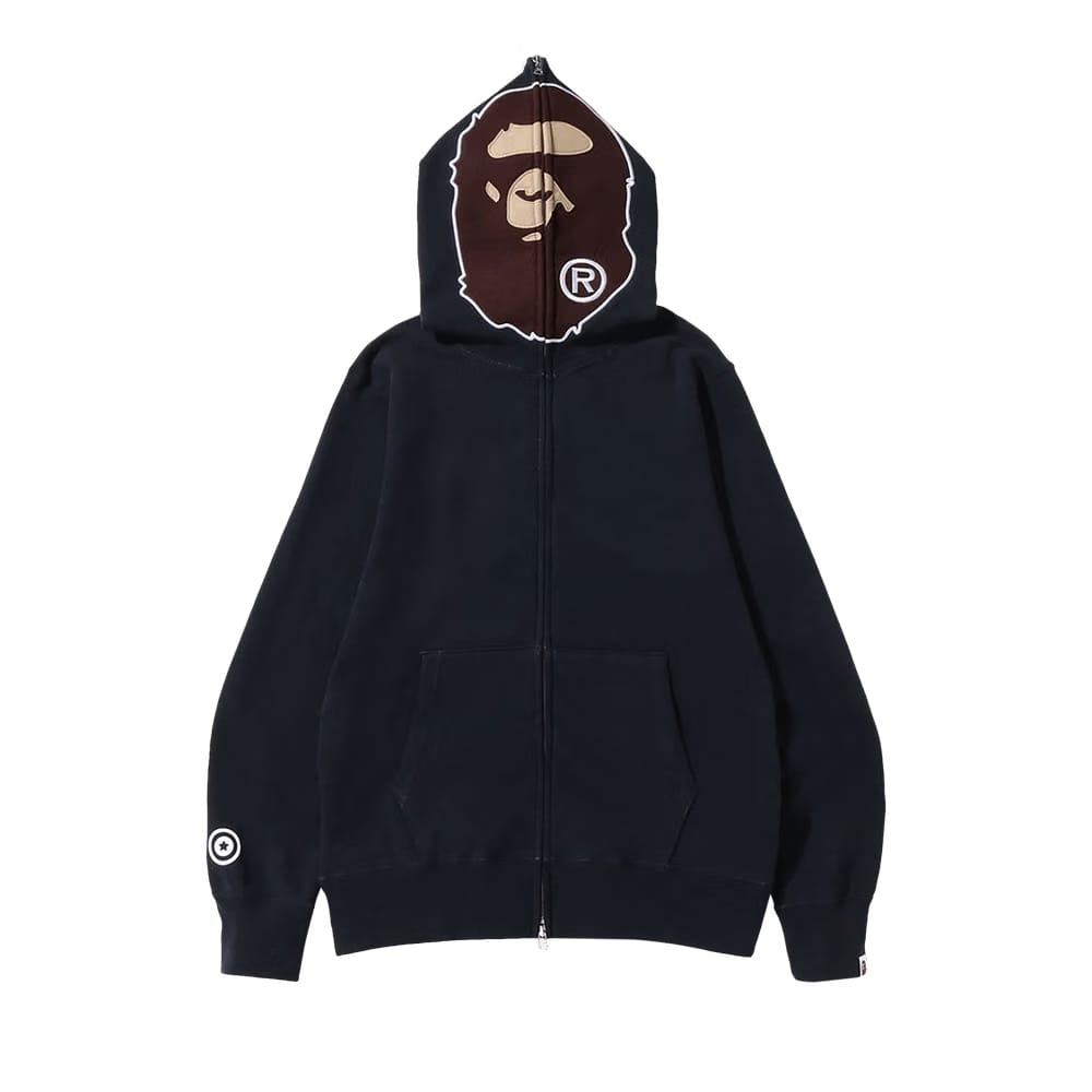 BAPE Overdye 2nd Ape Full Zip Hoodie Black