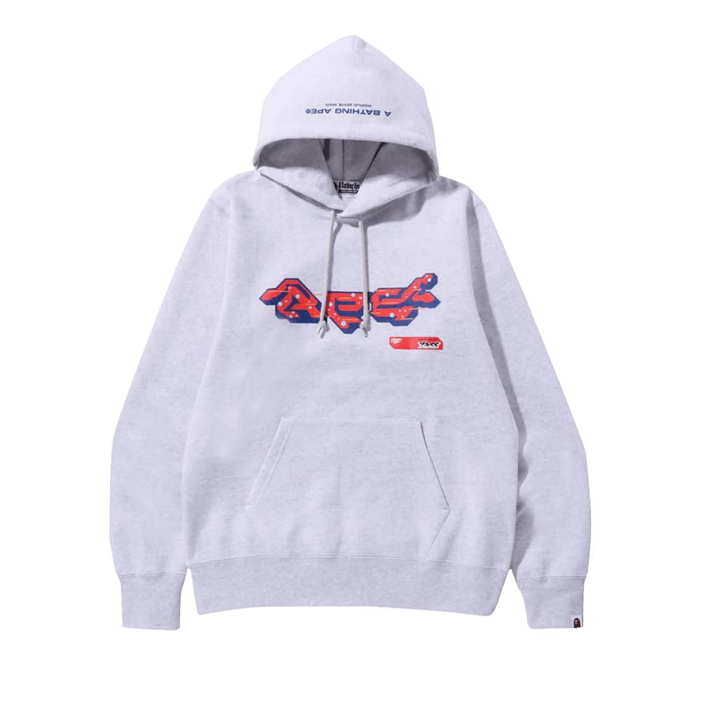 BAPE Ape Graphic Pullover Hoodie Grey