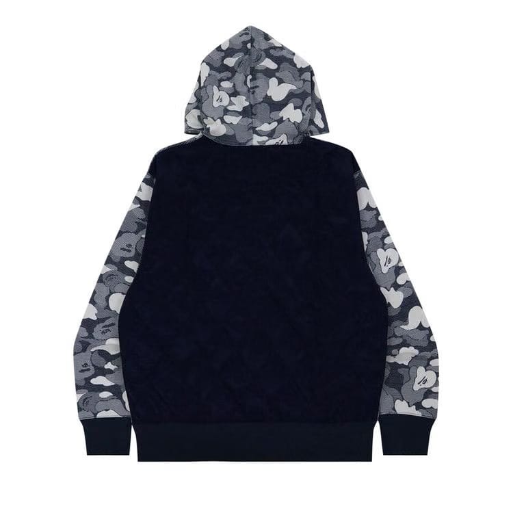 BAPE Stripe ABC Camo Relaxed Fit Full Zip Hoodie Navy