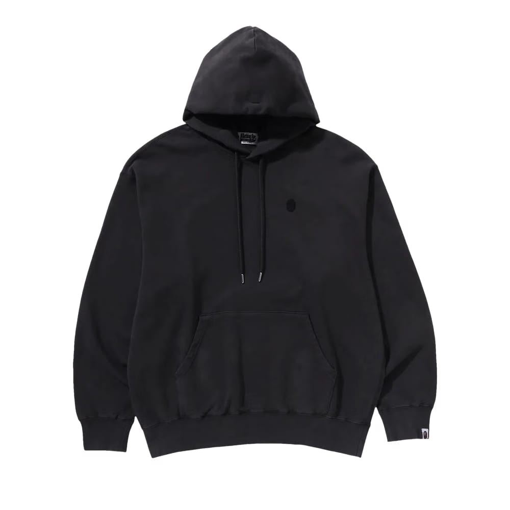 BAPE Ape Head One Point Garment Dye Pullover Hoodie Black