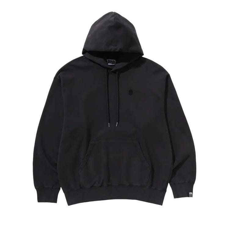 BAPE Ape Head One Point Garment Dye Pullover Hoodie Black