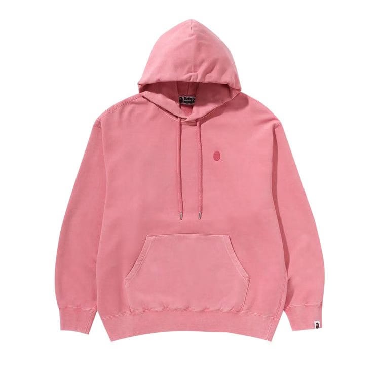 BAPE Ape Head One Point Garment Dye Pullover Hoodie Pink