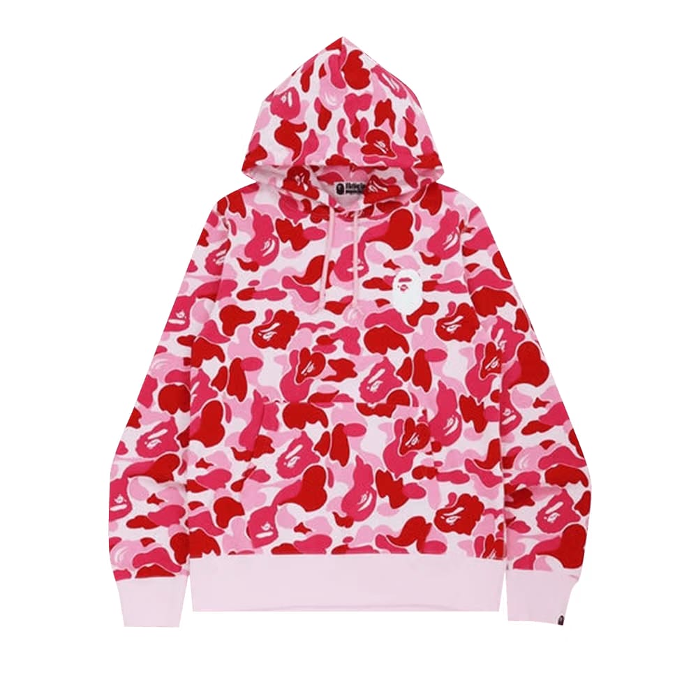 BAPE Big ABC Camo Ape Head Pullover Hoodie Pink