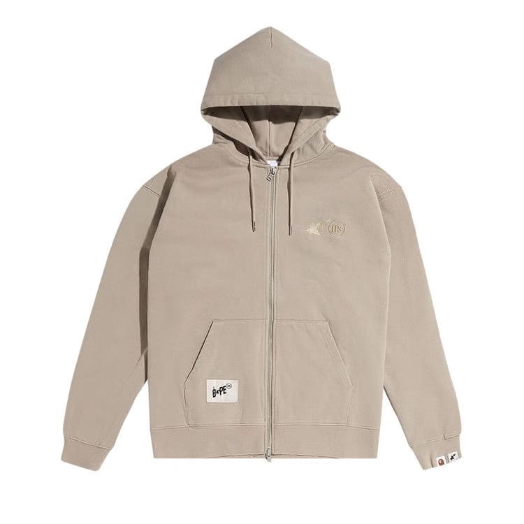 BAPE x Highsnobiety Full Zip Hoodie Beige