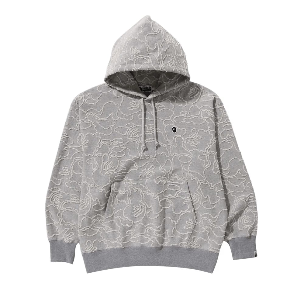 BAPE Neon Camo Jacquard Relaxed Fit Pullover Hoodie Ivory