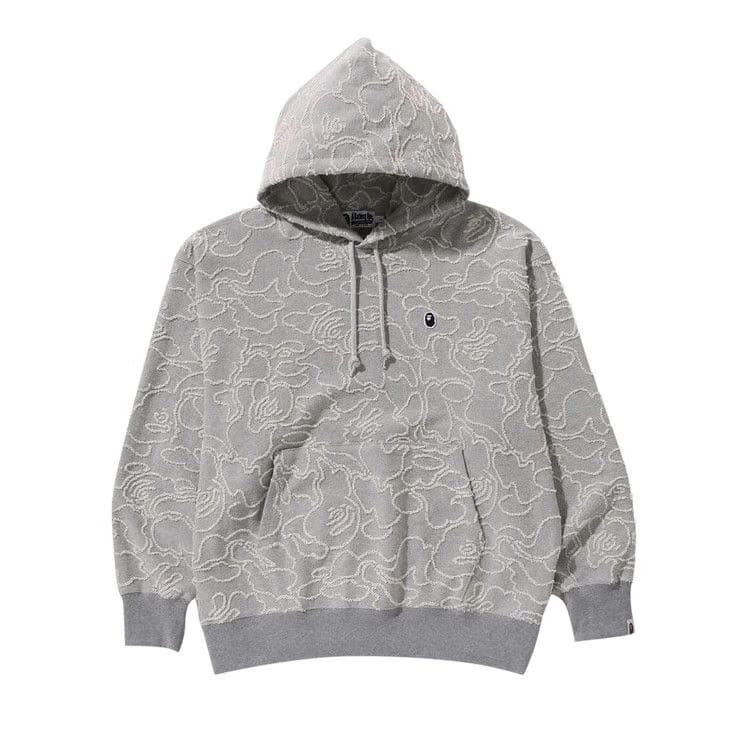 BAPE Neon Camo Jacquard Relaxed Fit Pullover Hoodie Ivory