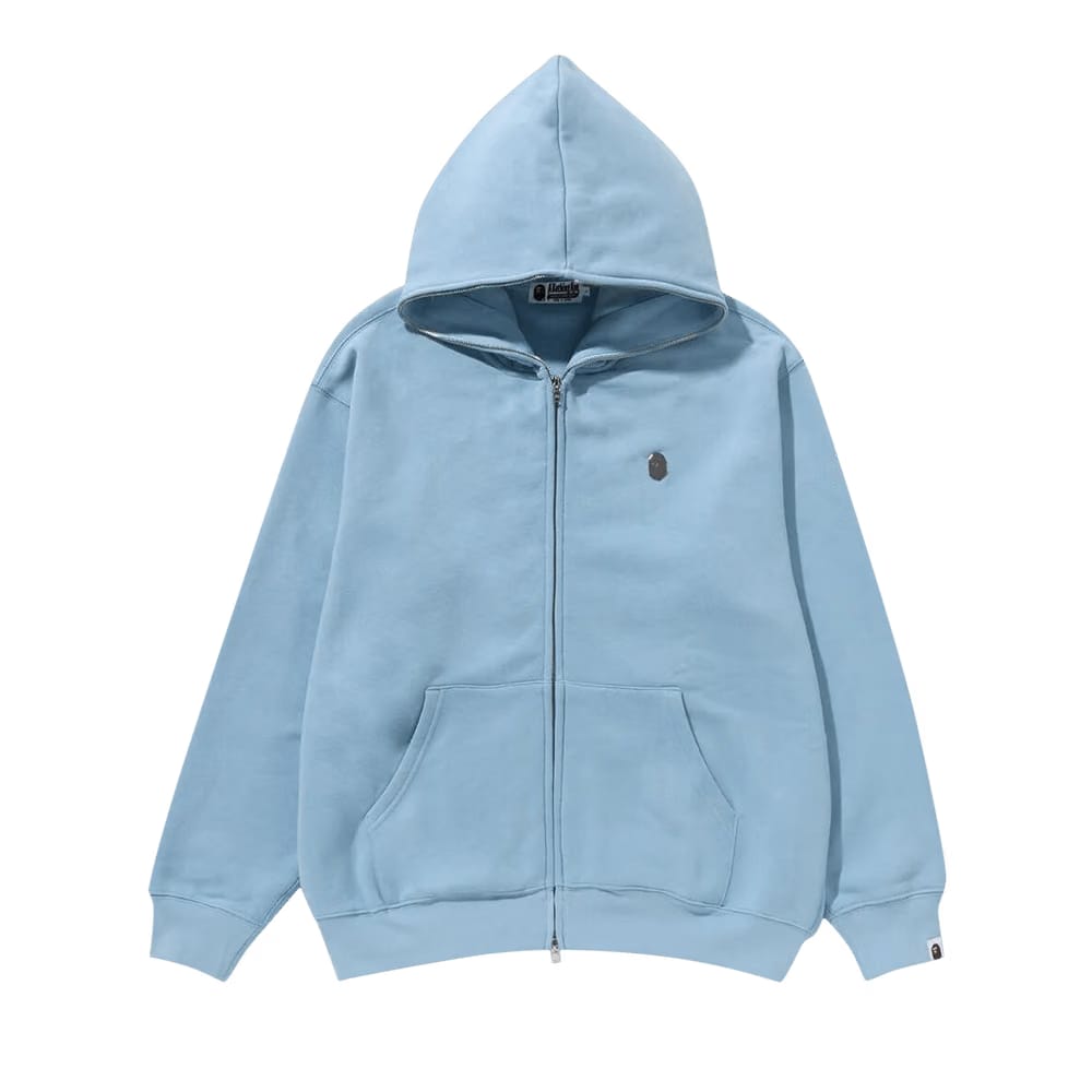 BAPE Metal One Point Full Zip Hoodie Sax