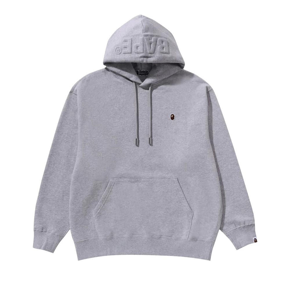 BAPE One Point Relaxed Fit Pullover Hoodie Grey
