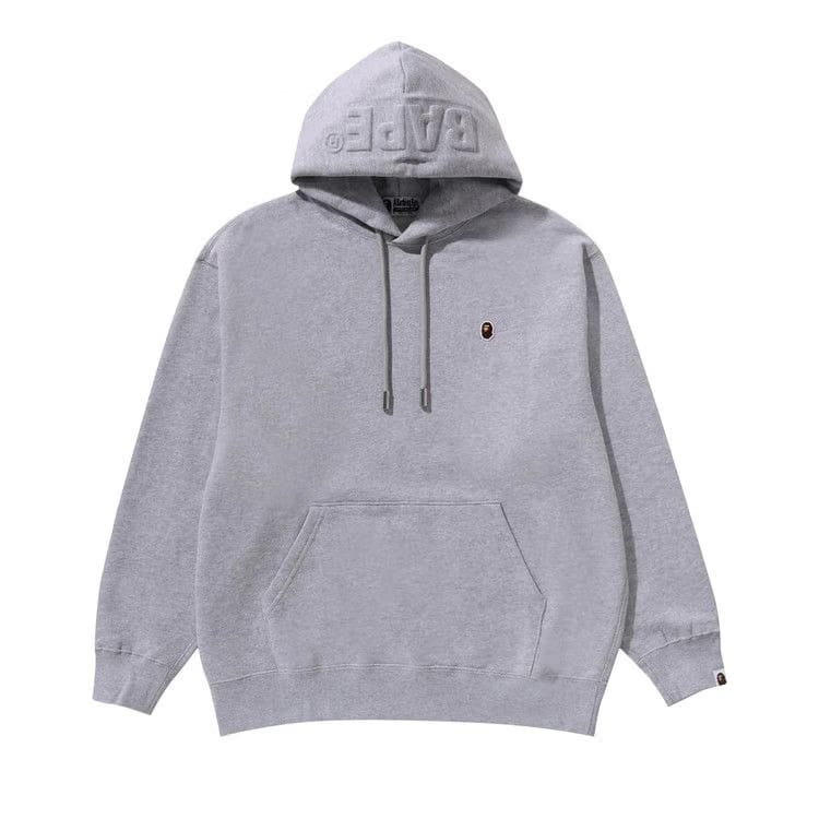 BAPE One Point Relaxed Fit Pullover Hoodie Grey