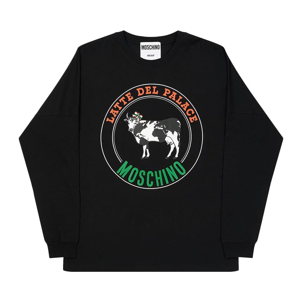 Palace x Moschino Cow Long-Sleeve Black