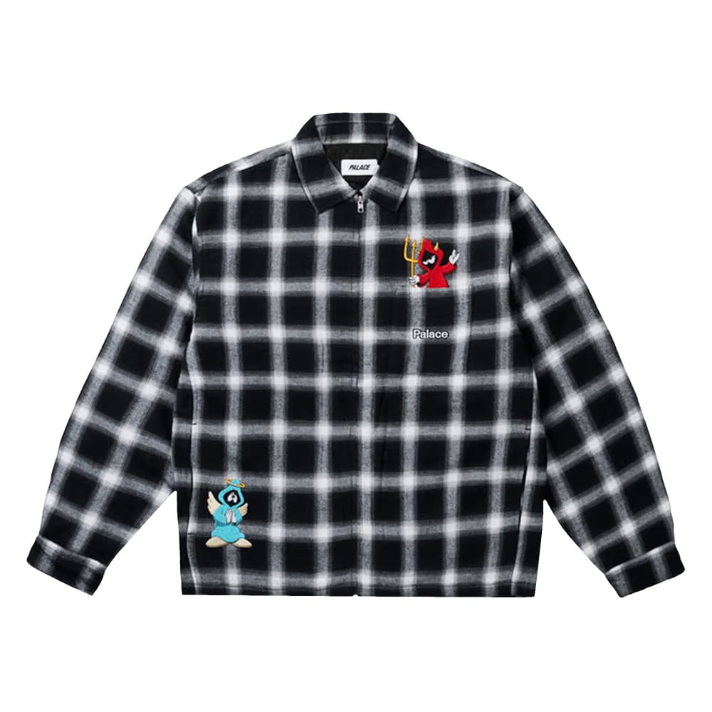 Palace Zip Up Shirt Black