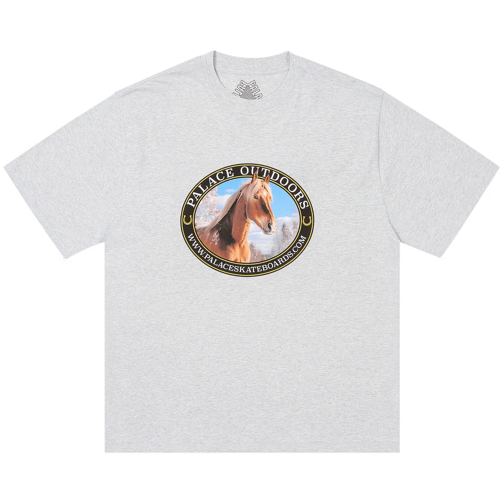 Palace Equestrian T-Shirt Grey Marl
