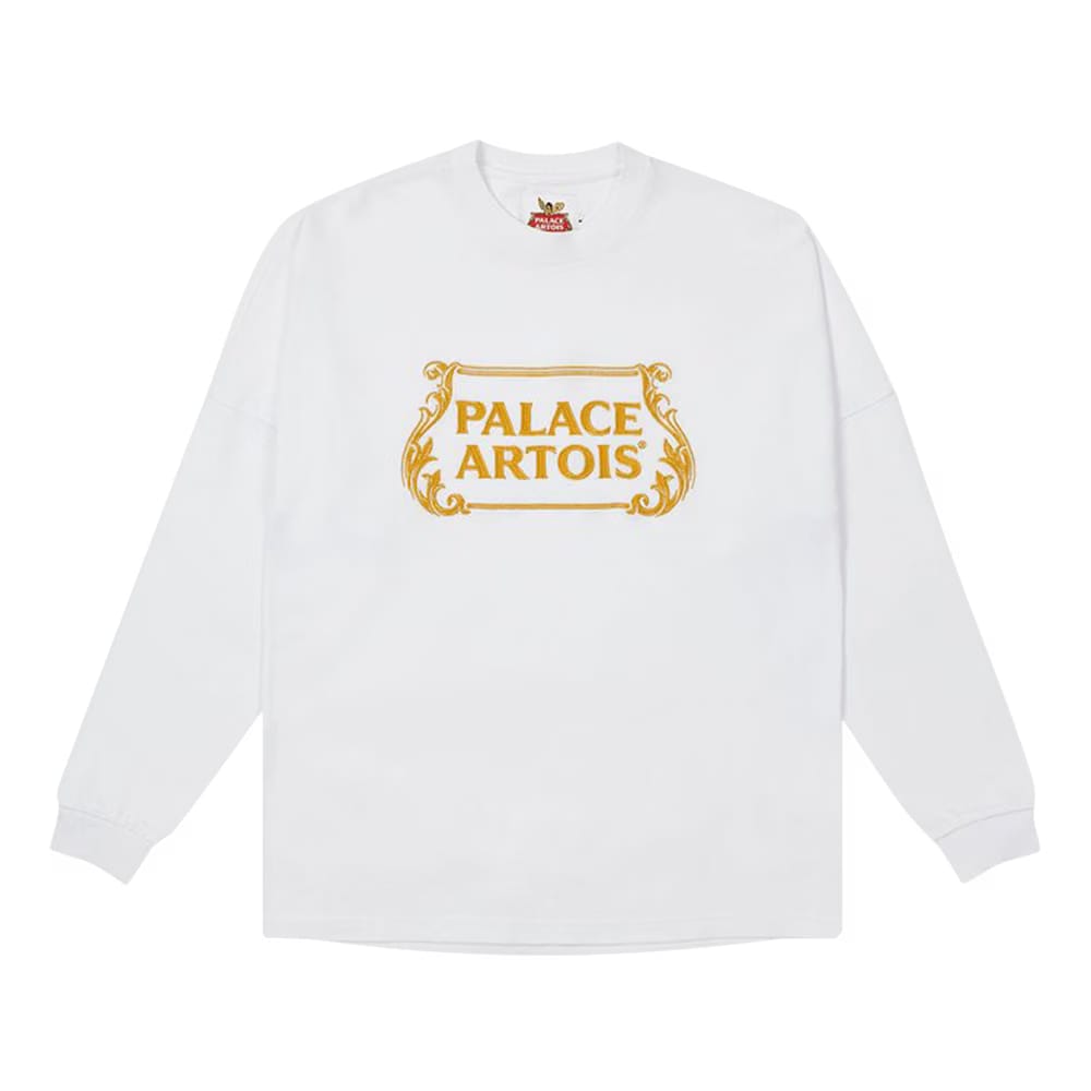 Palace x Stella Artois Drop Shoulder Long-Sleeve White