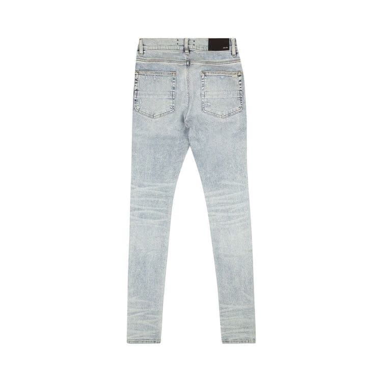 Amiri Pajama Art Patch Skinny Jeans Blue
