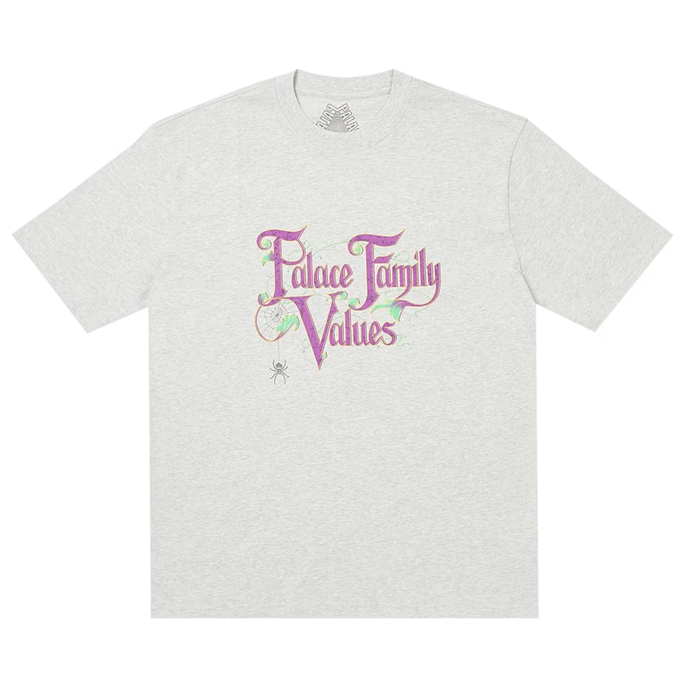 Palace Family Values T-Shirt Grey Marl