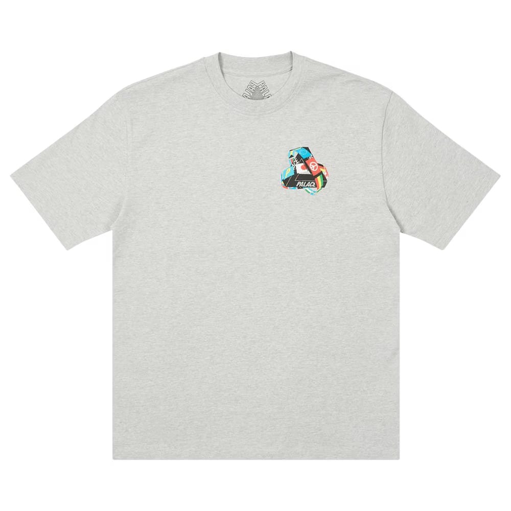 Palace Tri-Flag T-Shirt Grey Marl