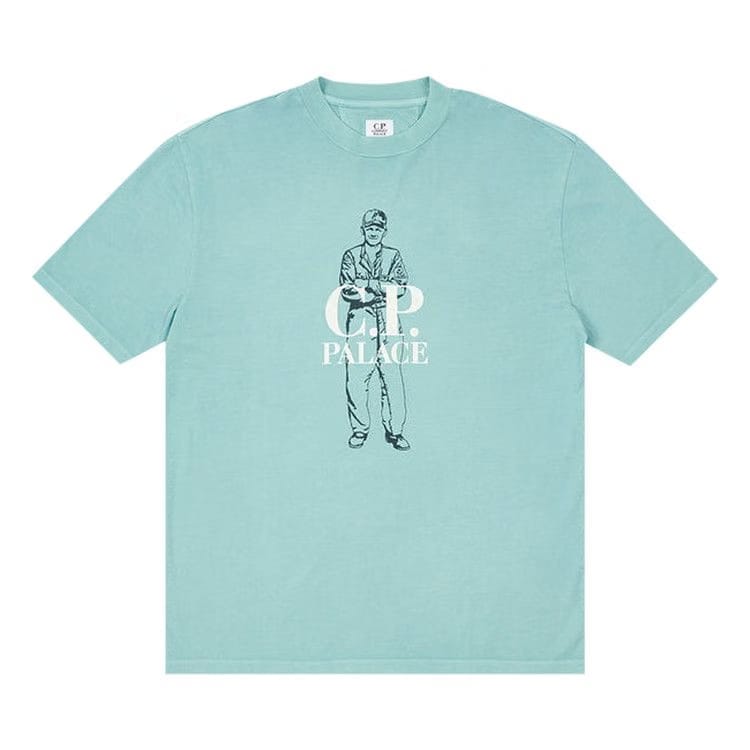 Palace x C.P. Company Logo T-Shirt Blue