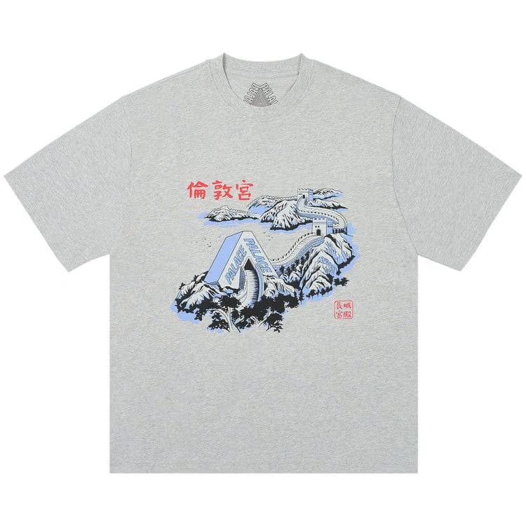 Palace Great Wall Of Tri-Na T-Shirt Grey Marl
