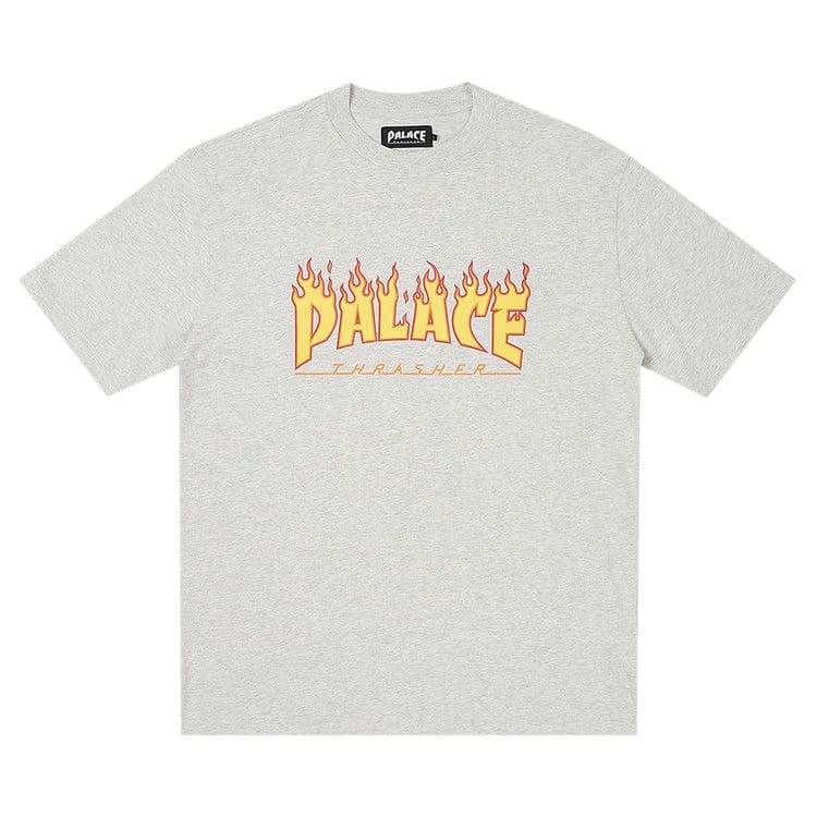 Palace x Thrasher T-Shirt Grey Marl
