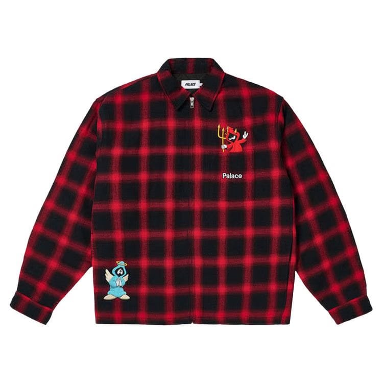 Palace Zip Up Shirt Red