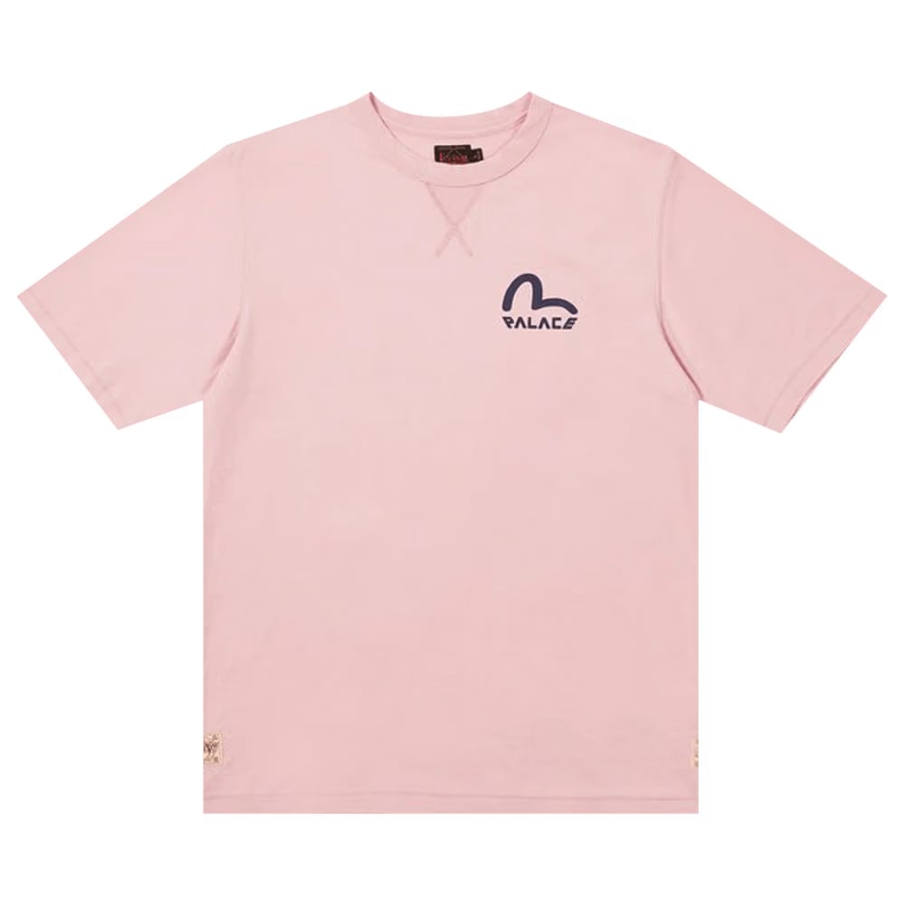 Palace x Evisu Seagull T-Shirt Pink Nectar