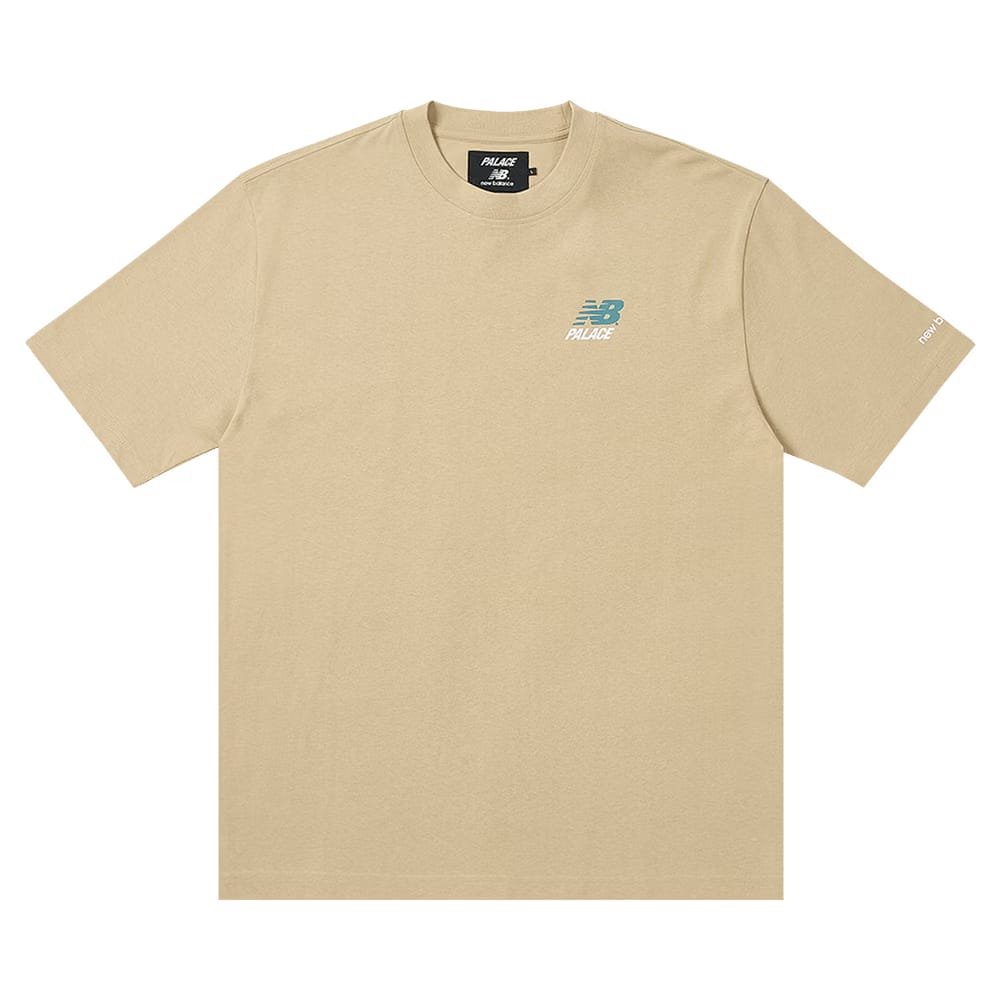 Palace x New Balance Logo T-Shirt Tan