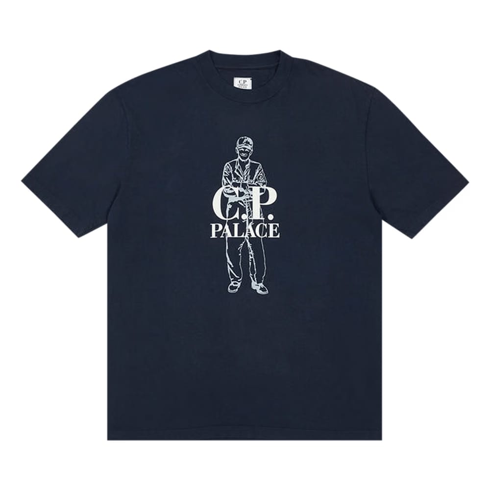 Palace x C.P. Company Logo T-Shirt Navy