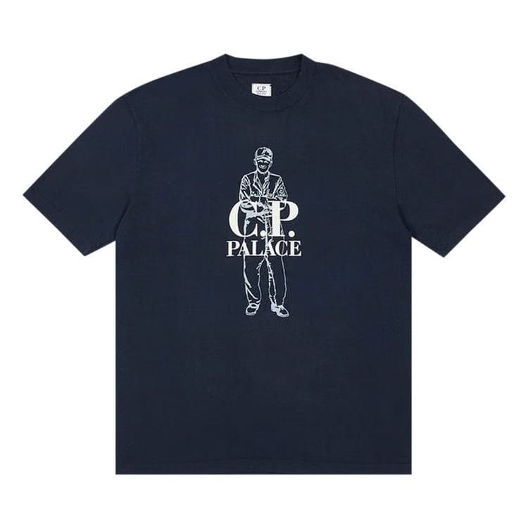 Palace x C.P. Company Logo T-Shirt Navy
